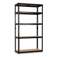 Regał metalowy magazynowy 183 x 90 x 40 cm Humberg HR-853 czarny